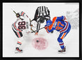 Charger l'image dans la visionneuse de la galerie, Connor Bedard and Connor McDavid 20x29 Framed Canvas Blackhawks