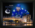 Charger l'image dans la visionneuse de la galerie, Quinn Hughes 16x20 Framed Skyline Print Vancouver Canucks