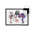 Charger l'image dans la visionneuse de la galerie, Connor Bedard and Connor McDavid 20x29 Framed Canvas Blackhawks