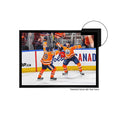 Charger l'image dans la visionneuse de la galerie, Leon Draisaitl and Connor McDavid 20x29 Framed Canvas Oilers Celebration-H
