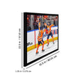 Charger l'image dans la visionneuse de la galerie, Leon Draisaitl and Connor McDavid 20x29 Framed Canvas Oilers Celebration-H