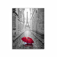 Charger l'image dans la visionneuse de la galerie, Canvas Wall Art-Red Umbrella Eiffel Tower-Printed Artwork