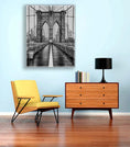 Charger l'image dans la visionneuse de la galerie, Brooklyn Bridge in Black & White-Skyline Wall art