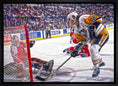 Charger l'image dans la visionneuse de la galerie, Mario Lemieux 20x29 Canvas Framed Penguins vs Capitals-H