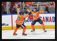 Charger l'image dans la visionneuse de la galerie, Leon Draisaitl and Connor McDavid 20x29 Framed Canvas Oilers Celebration-H