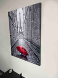 Charger l'image dans la visionneuse de la galerie, Canvas Wall Art-Red Umbrella Eiffel Tower-Printed Artwork