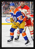 Charger l'image dans la visionneuse de la galerie, Connor McDavid Framed 20x29 Canvas Oilers 2023 Heritage Classic-V
