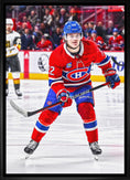 Charger l'image dans la visionneuse de la galerie, Cole Caufield Framed 20x29 Canvas Canadiens Action-H
