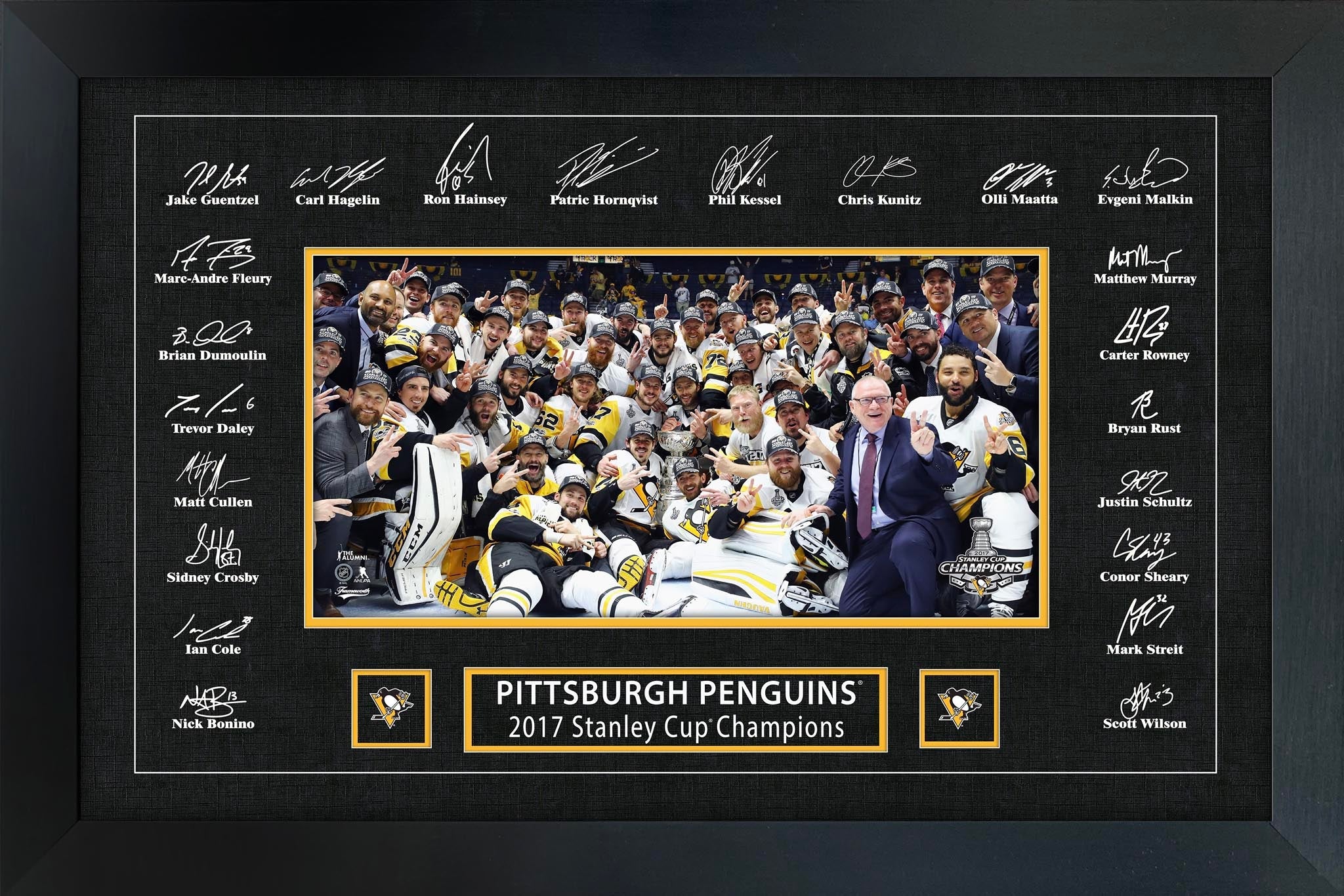 Pittsburgh Penguins 2017 Stanley Cup Replica Signature Frame
