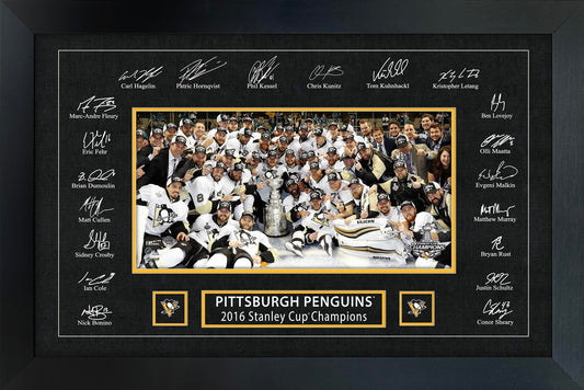 Pittsburgh Penguins 2016 Stanley Cup Replica Signature Frame