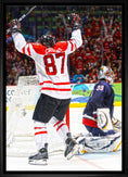 Charger l'image dans la visionneuse de la galerie, Sidney Crosby Team Canada Framed 20x29 Golden Goal Celebration Canvas
