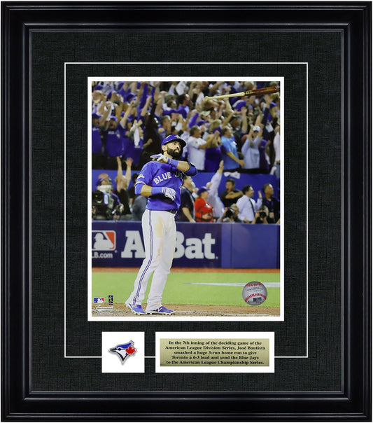 Jose Bautista Toronto Blue Jays Framed 8x10 Homerun Bat Flip Photo