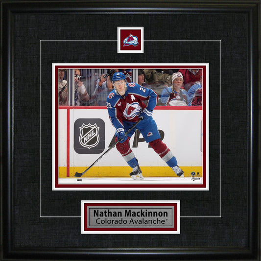 Nathan Mackinnon Framed Pin & Plate Colorado Avalanche