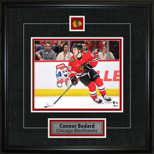 Connor Bedard Framed Pin & Plate Chicago Blackhawks