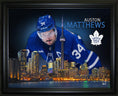 Charger l'image dans la visionneuse de la galerie, Auston Matthews 16x20 Framed Skyline Print Toronto Maple Leafs
