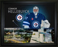 Charger l'image dans la visionneuse de la galerie, Connor Hellebucyk 16x20 Framed Skyline Print Winnipeg Jets
