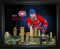 Charger l'image dans la visionneuse de la galerie, Nick Suzuki 16x20 Framed Skyline Print Montreal Canadiens
