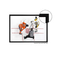 Charger l'image dans la visionneuse de la galerie, Connor McDavid and Sidney Crosby Framed 20x29 Overhead Face-off Canvas
