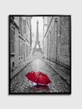 Charger l'image dans la visionneuse de la galerie, Canvas Wall Art-Red Umbrella Eiffel Tower-Printed Artwork
