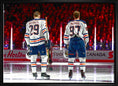 Charger l'image dans la visionneuse de la galerie, Connor McDavid and Leon Draisaitl Edmonton Oilers Framed 20x29 Line-Up Canvas
