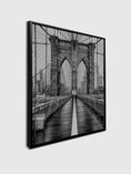 Charger l'image dans la visionneuse de la galerie, Brooklyn Bridge in Black & White-Skyline Wall art
