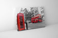 Charger l'image dans la visionneuse de la galerie, Canvas Print-Iconic Red Double Decker Bus & Phone Booth-Wall art
