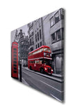 Charger l'image dans la visionneuse de la galerie, Canvas Print-Iconic Red Double Decker Bus & Phone Booth-Wall art
