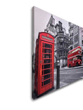Charger l'image dans la visionneuse de la galerie, Canvas Print-Iconic Red Double Decker Bus & Phone Booth-Wall art
