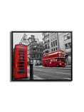 Charger l'image dans la visionneuse de la galerie, Canvas Print-Iconic Red Double Decker Bus & Phone Booth-Wall art
