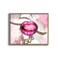 Charger l'image dans la visionneuse de la galerie, Canvas Wall Art-Pink Lips Overlay-Printed Artwork
