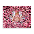 Charger l'image dans la visionneuse de la galerie, Tiger in the Rose-Wildlife Canvas Prints- Animal Art- Gold varnish
