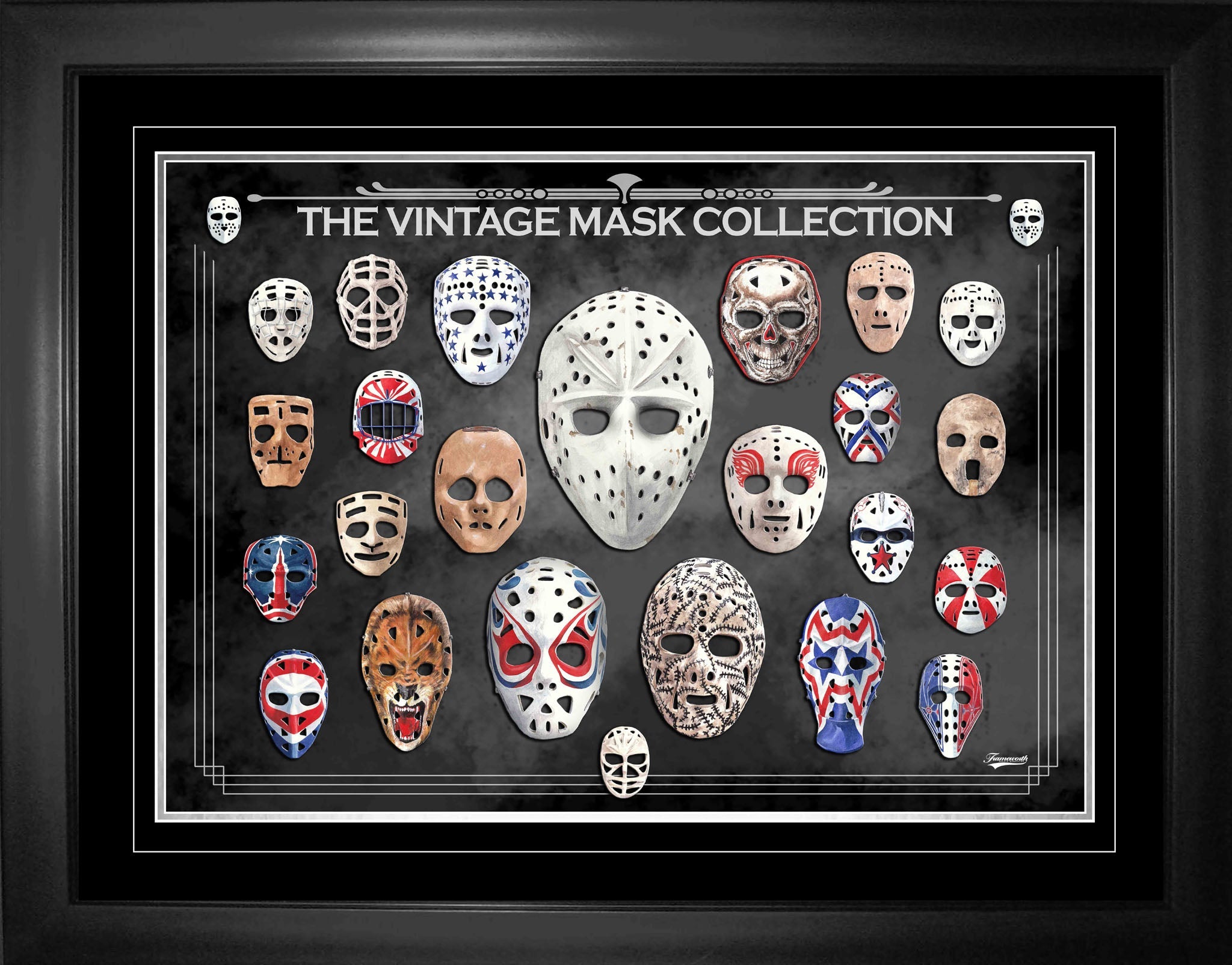 Vintage Goalie Mask Framed Print