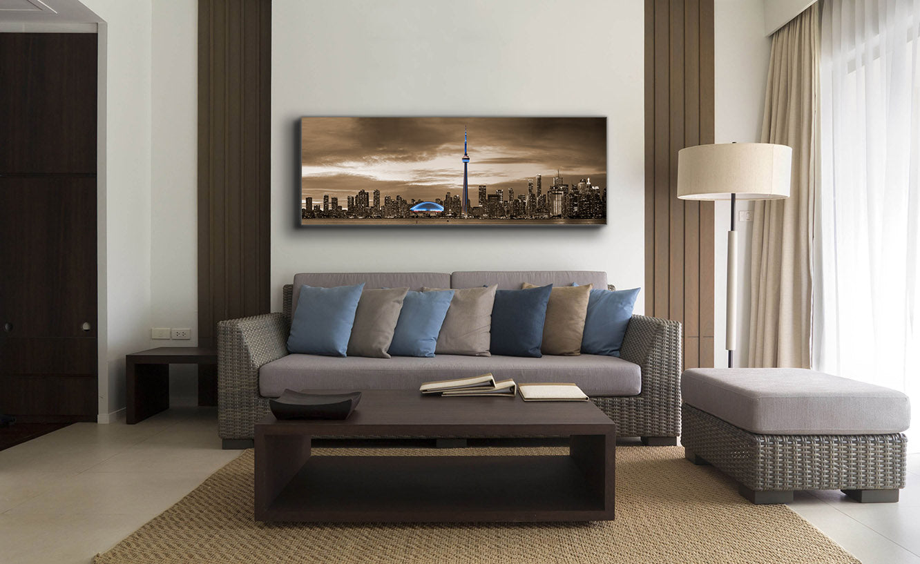 Wall Art-Toronto In Sepia-Cities Skylines