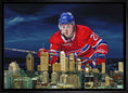 Charger l'image dans la visionneuse de la galerie, Cole Caufield 20x29 Canvas Framed Canadiens Skyline-H
