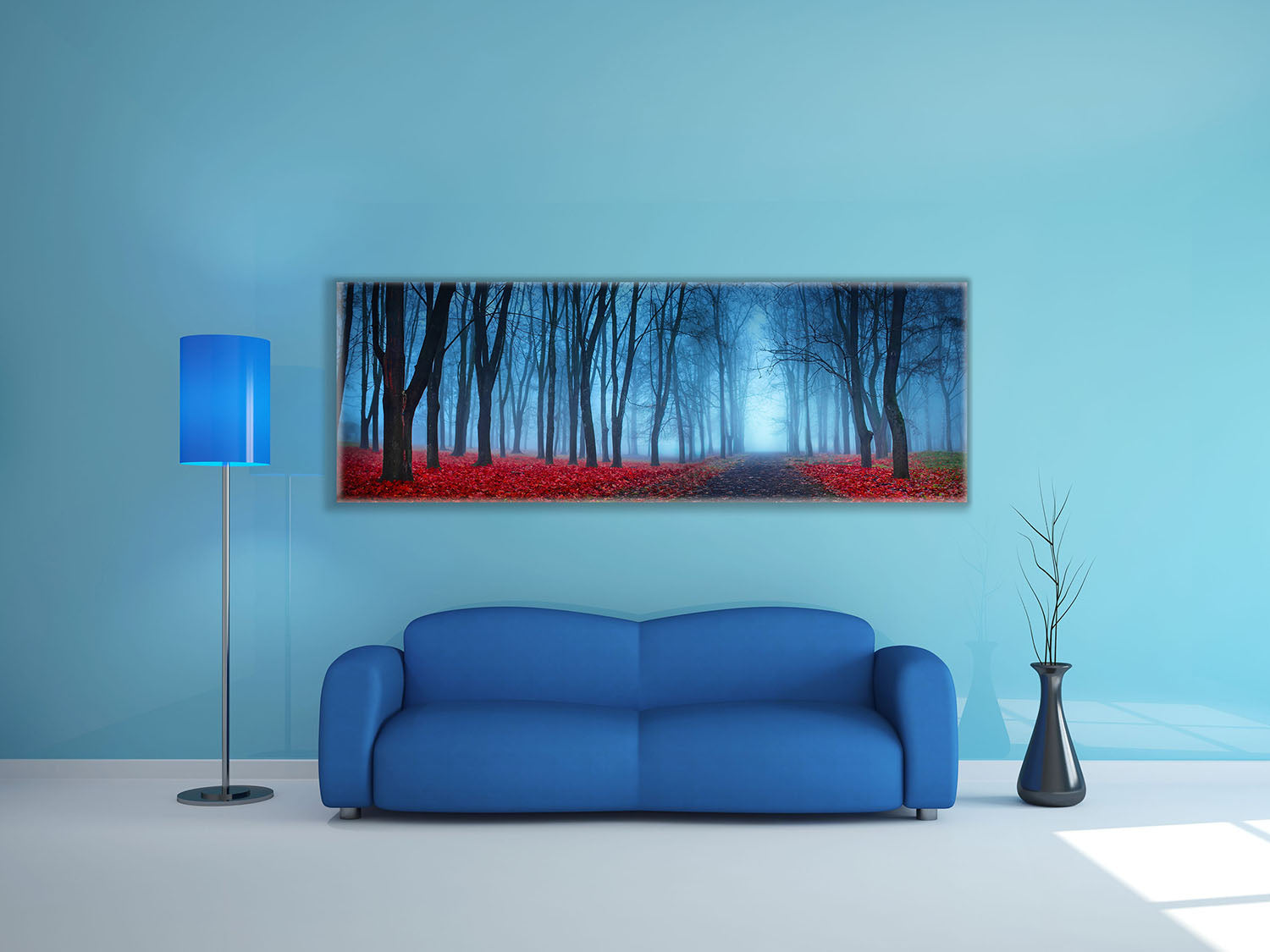 Canvas Print- Blue Mist Trees- Wall Art