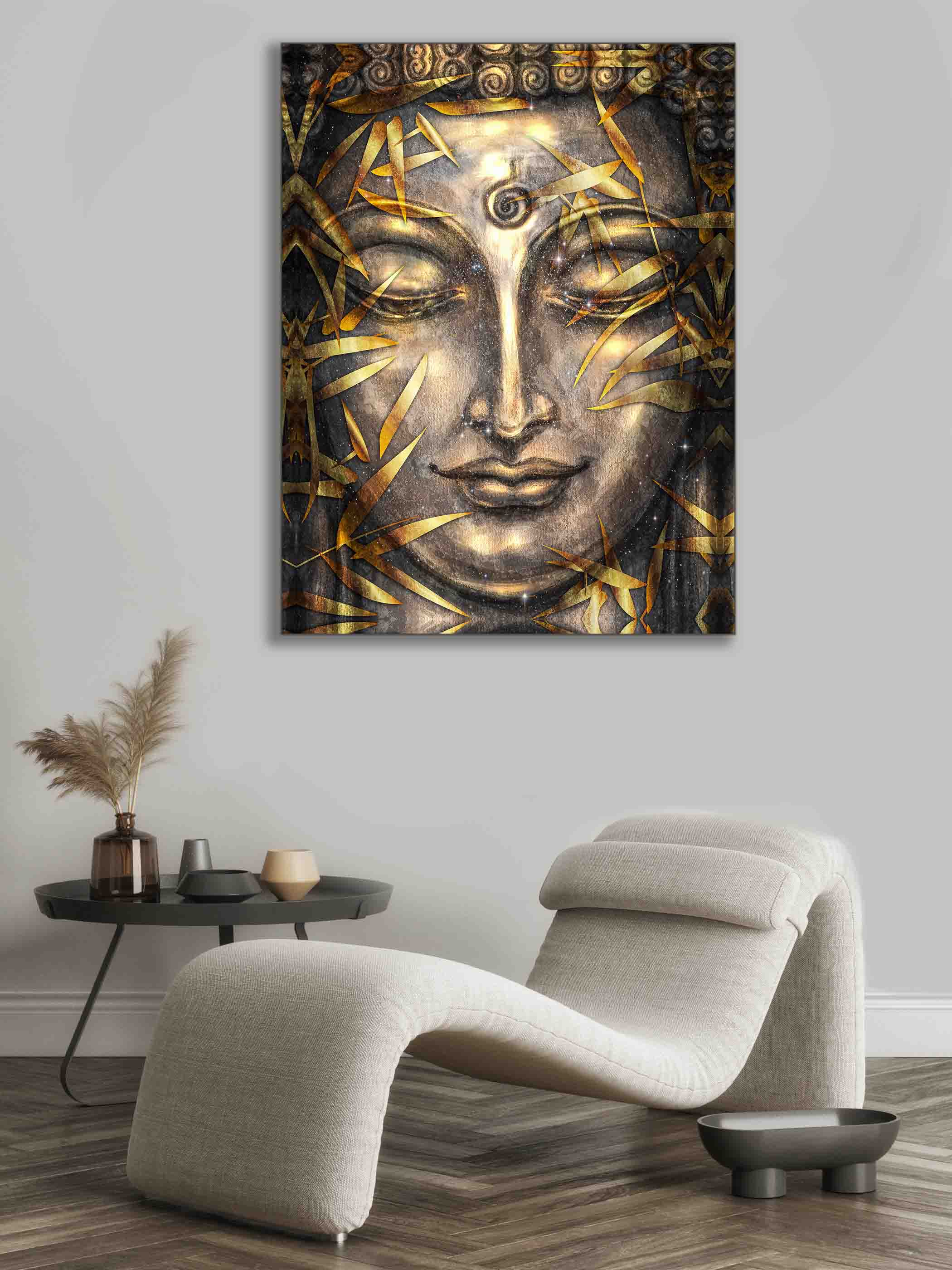 Wall Art -Canvas Pint Gold Buddha- Artwork