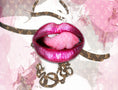 Charger l'image dans la visionneuse de la galerie, Canvas Wall Art-Pink Lips Overlay-Printed Artwork
