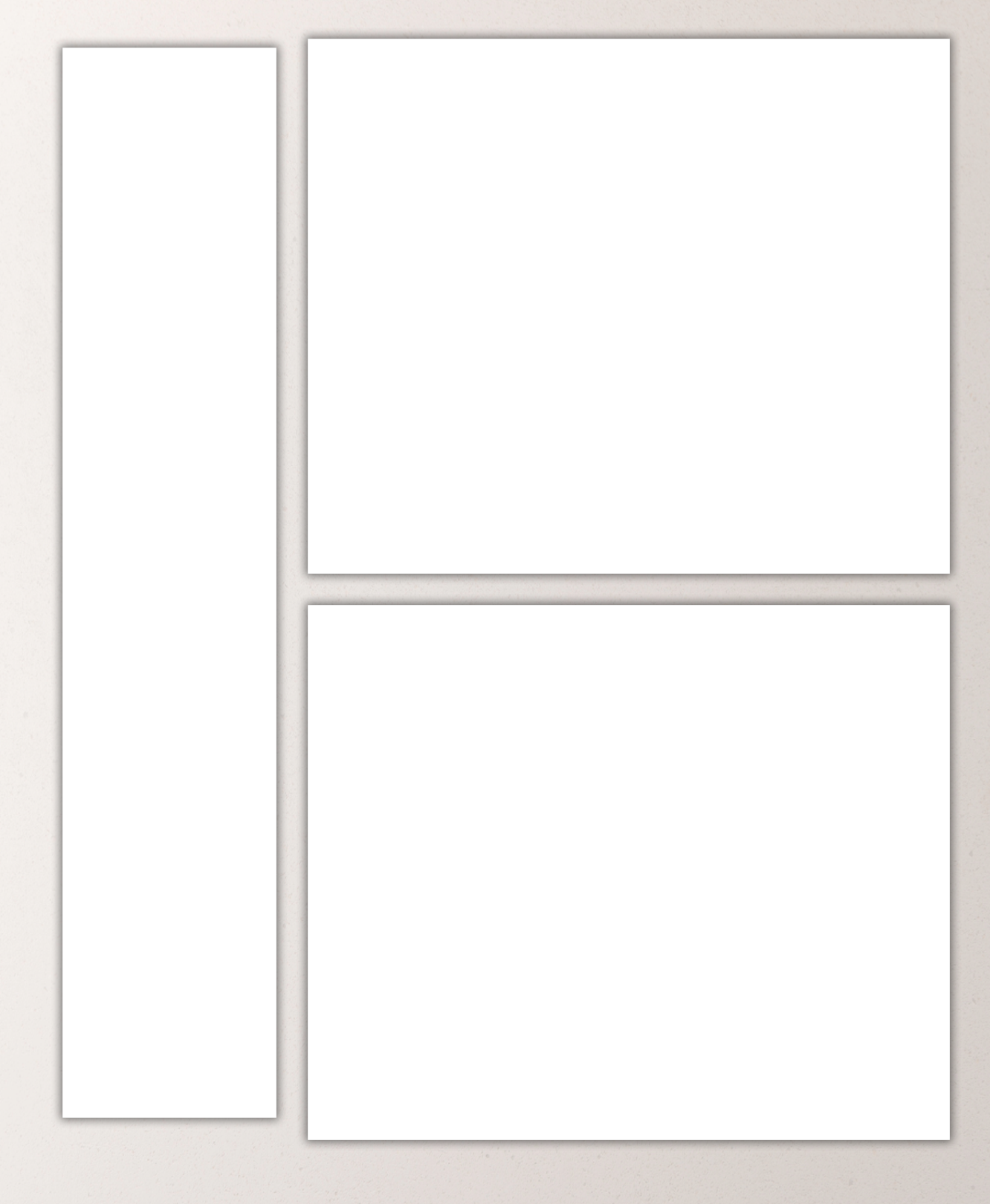 Signature Strip – 3-Piece include 4×20" horizontal canvas and two 12×10" accent prints