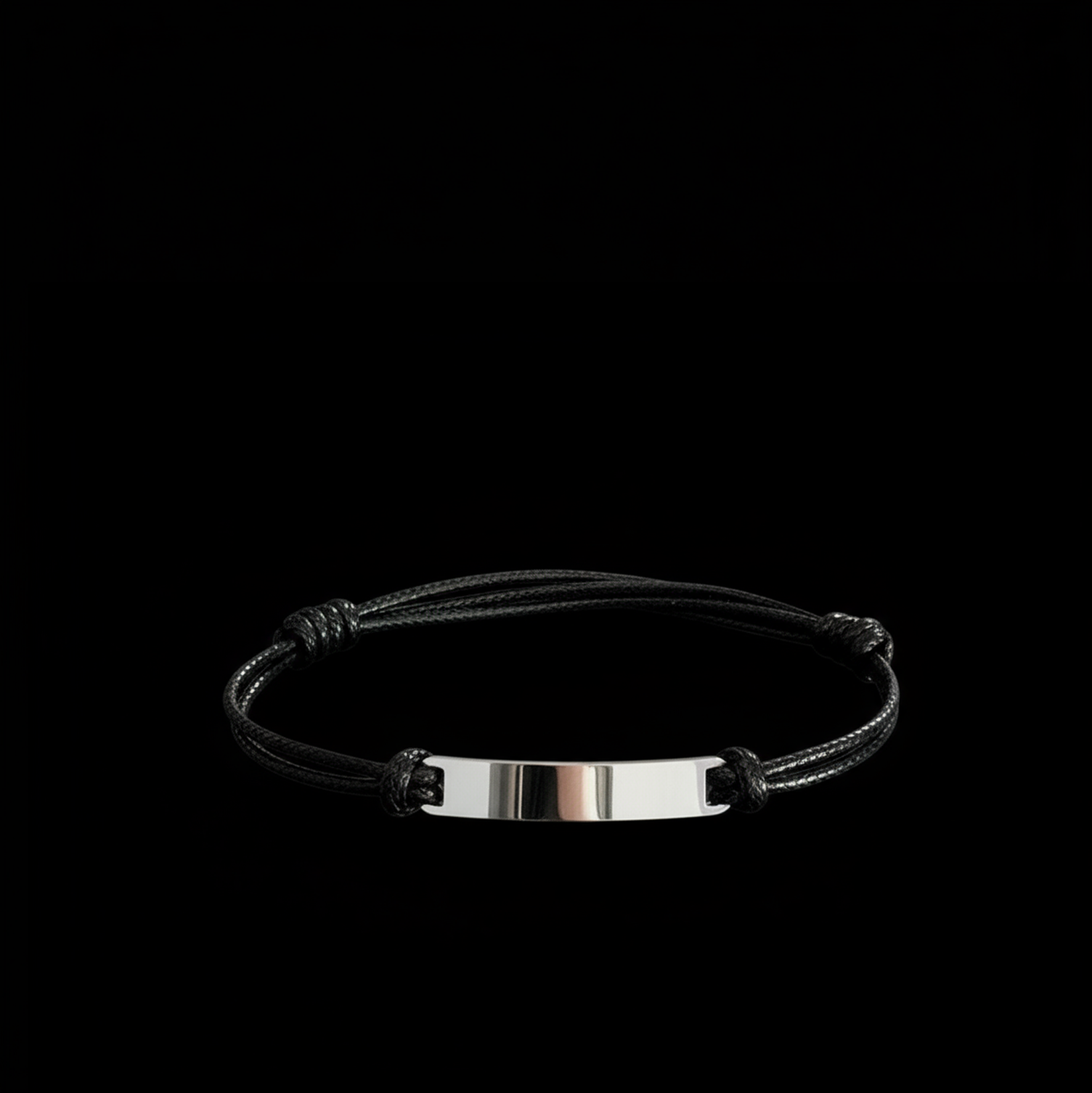 Bracelet barre sur cordon tressé