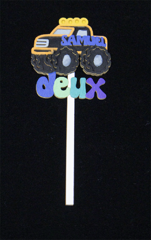 "Cake topper" camion monstre (monster truck)