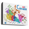 Charger l'image dans la visionneuse de la galerie, Wall art Illustrated Map of Canada with Animals by Carla Daly
