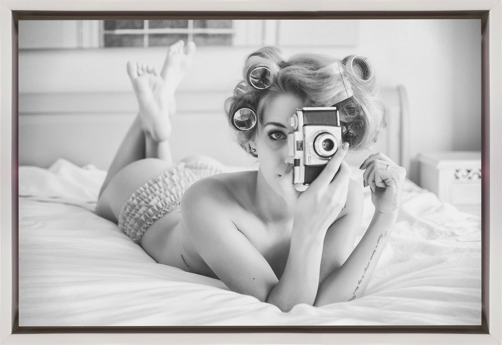 Wall art A chick, a click, and a curl