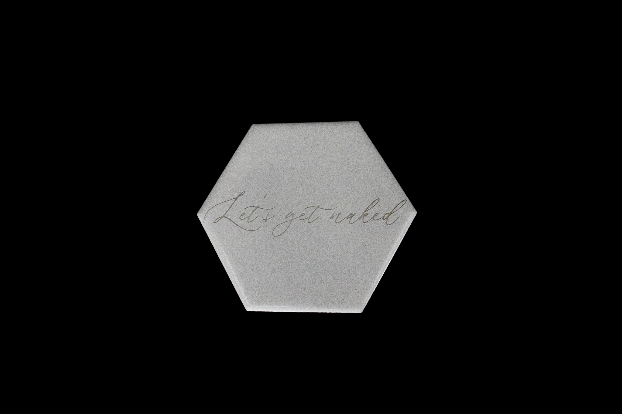 Tuile de céramique "Let's get naked"