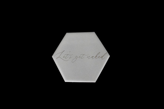 Tuile de céramique "Let's get naked"