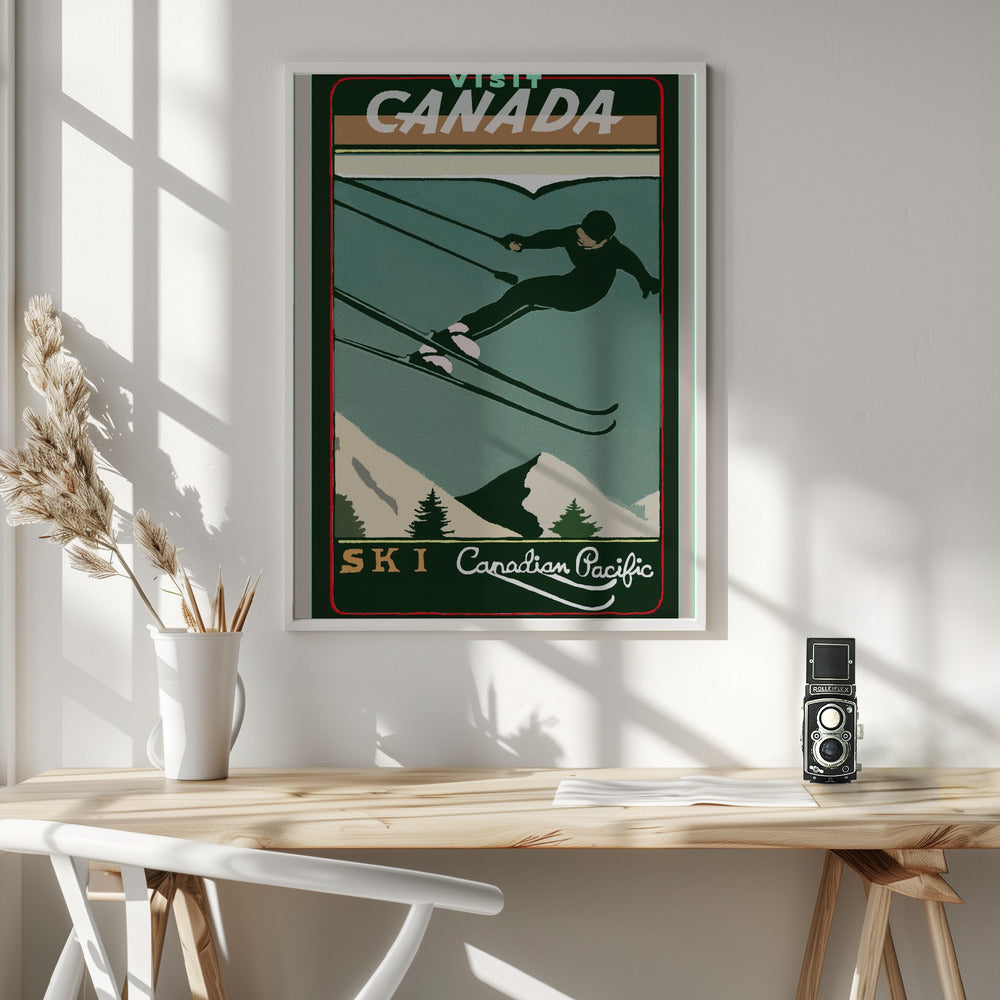Wall art Winter Tourism: Vintage Ski Canada Poster