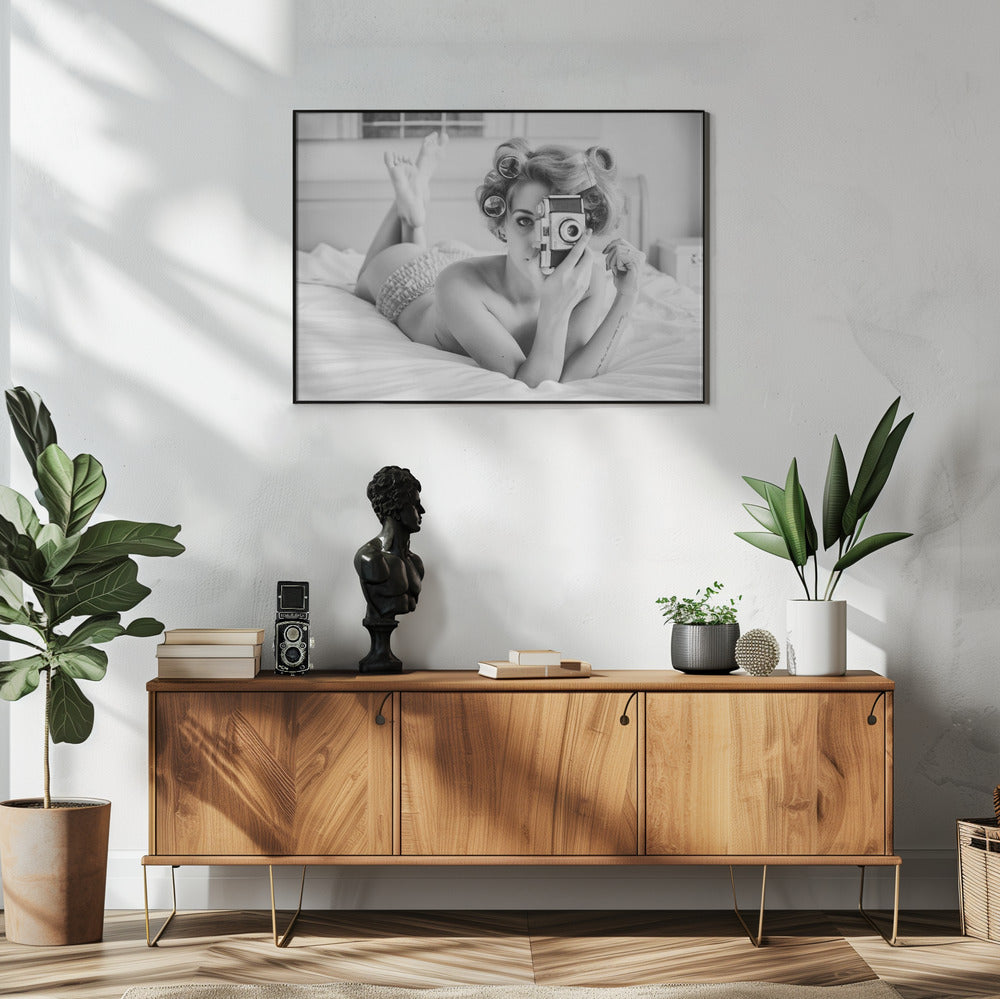 Wall art A chick, a click, and a curl