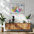 Charger l'image dans la visionneuse de la galerie, Wall art Illustrated Map of Canada with Animals by Carla Daly
