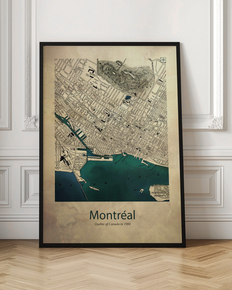 Wall art Montreal map