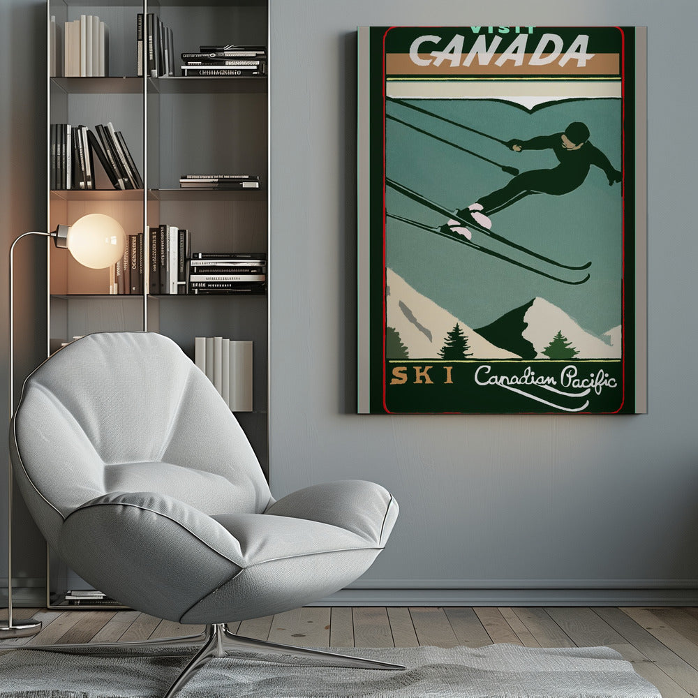Wall art Winter Tourism: Vintage Ski Canada Poster