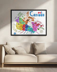 Charger l'image dans la visionneuse de la galerie, Wall art Illustrated Map of Canada with Animals by Carla Daly

